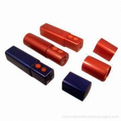 Stun guns, lipstick style with strong flashlight, high voltage electric shock